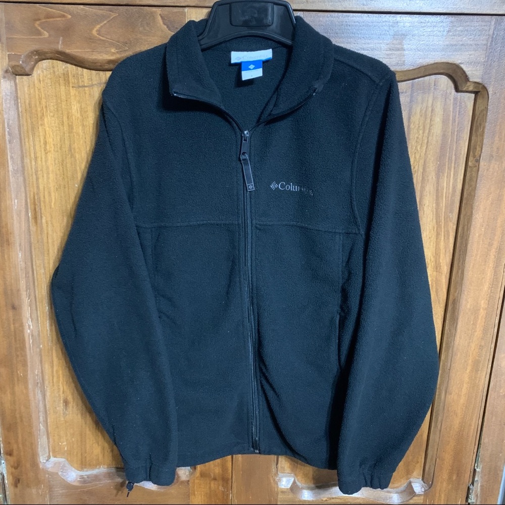Columbia Fleece Full Zipper Jacket | Unisex Size Small | Black